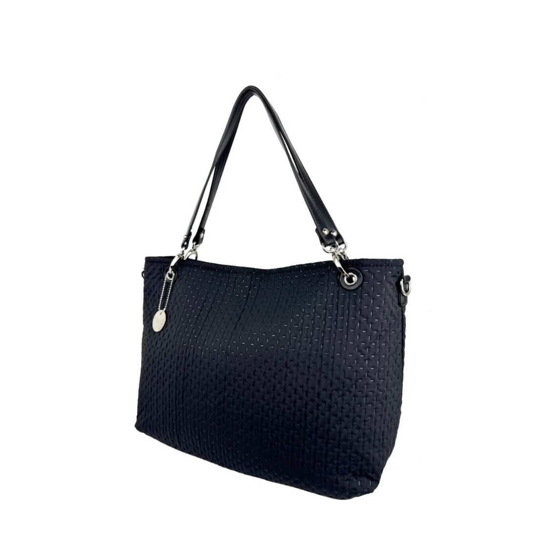 Mel&Co Embossed Nylon Double Handle Bag