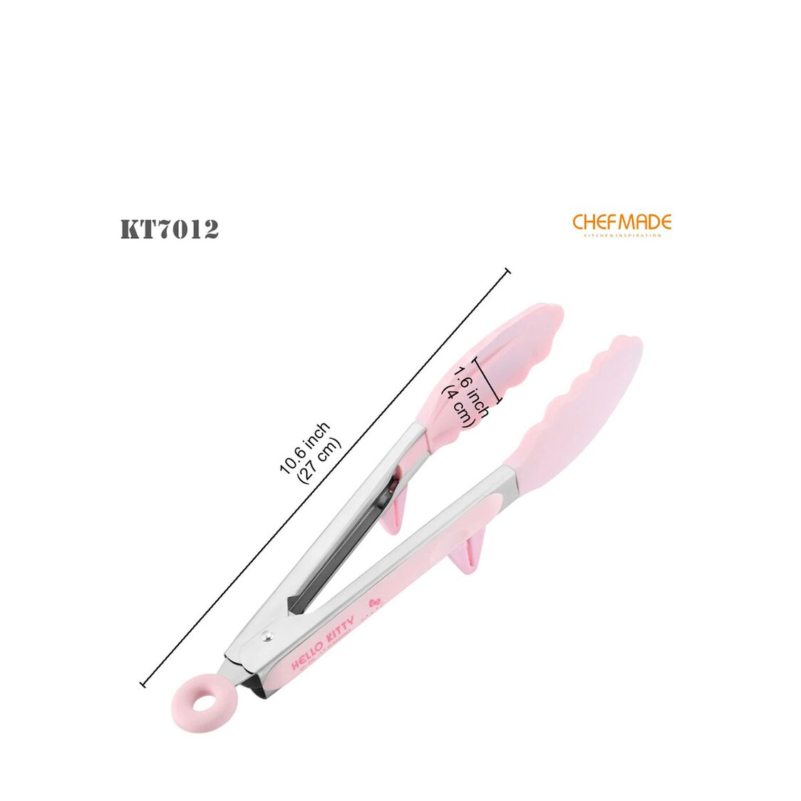 Chefmade Hello Kitty Silicone Food Tong - Pink 1898CM-KT7012