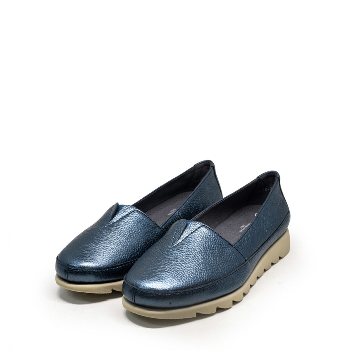 Barani 8938-71 Leather Pumps/Ballet Flats (Navy)