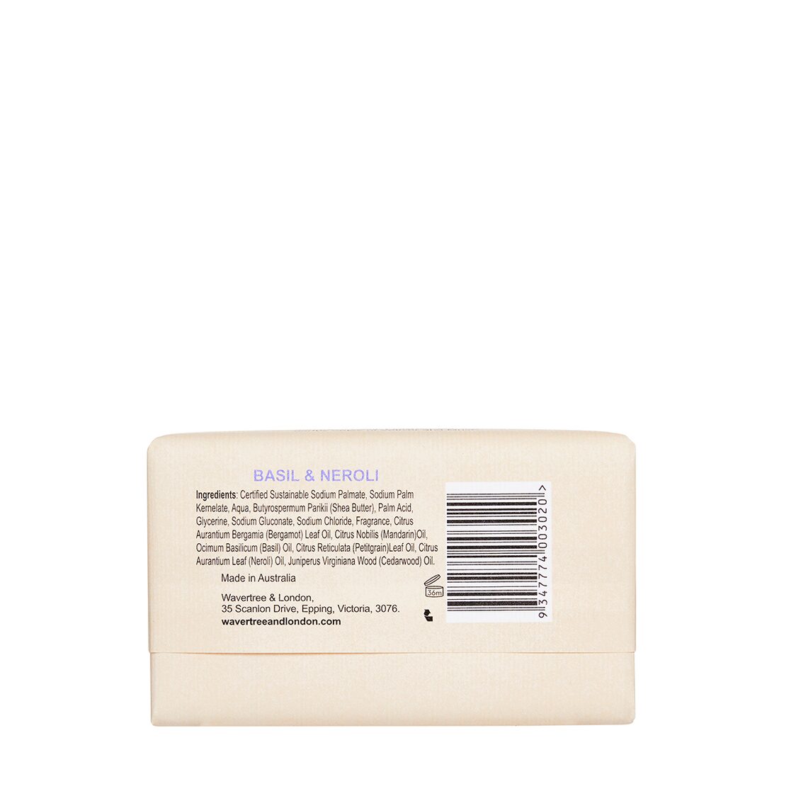 Wavertree & London Basil & Neroli Soap Bar 200g