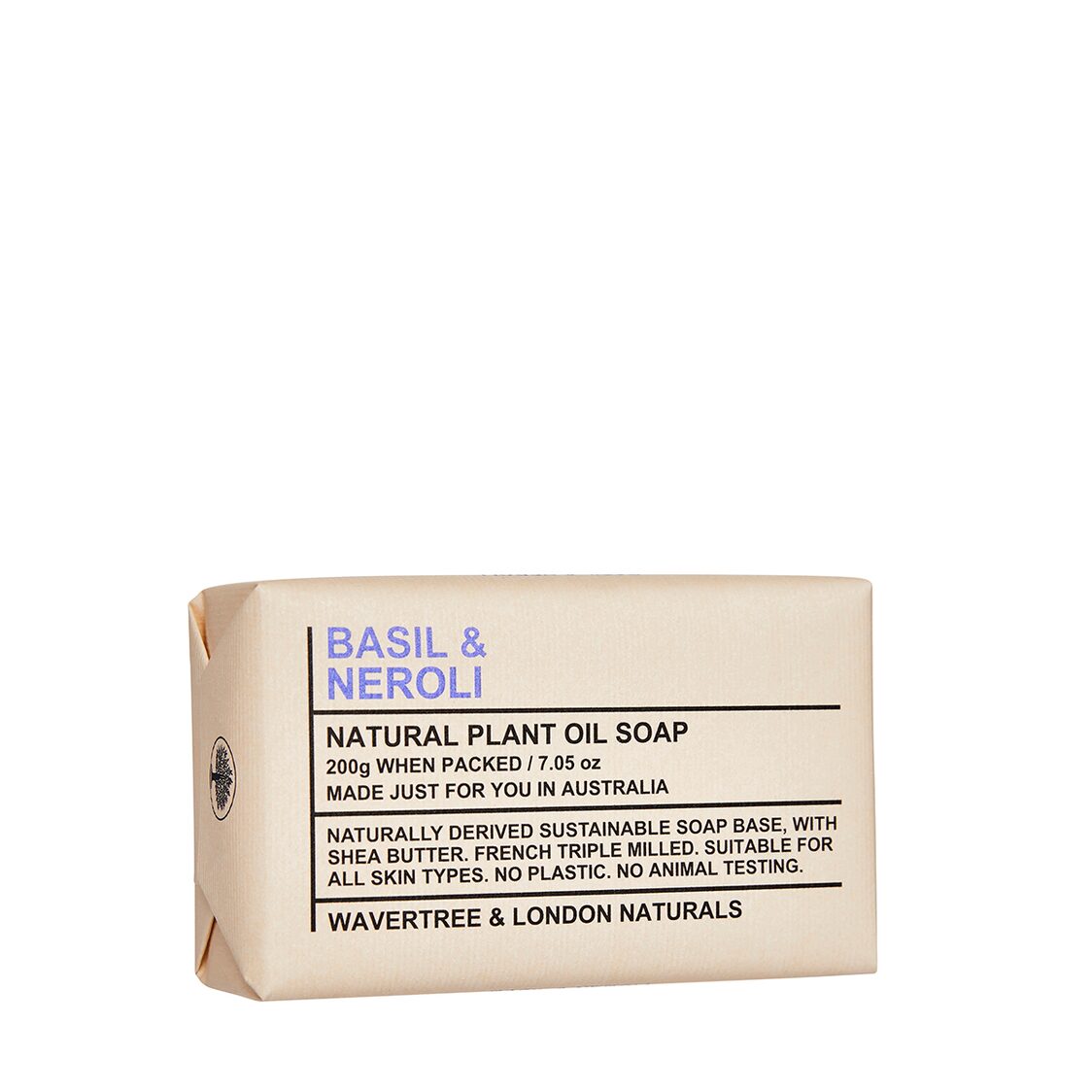 Wavertree & London Basil & Neroli Soap Bar 200g