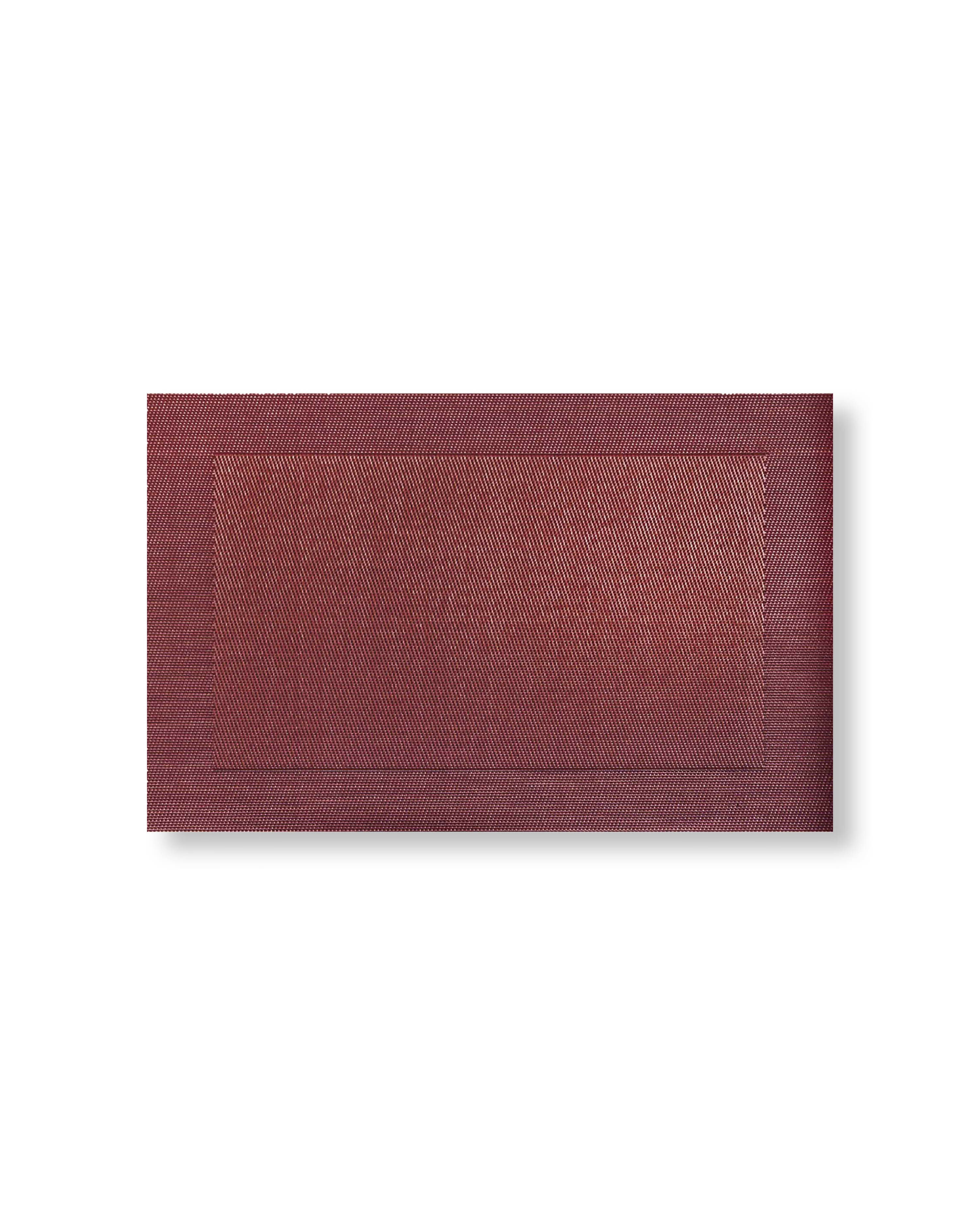 Rapee Border Woven Texilene Placemat – Tone on Tone Border Design – 35 x 47 cm – Red