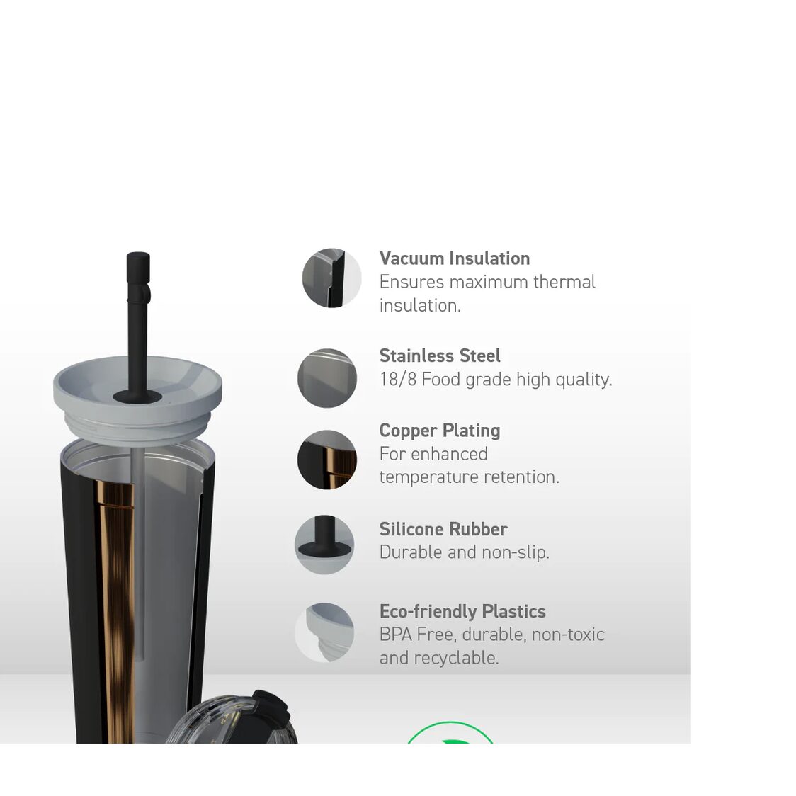 Asobu Ocean Tumbler White 800ml