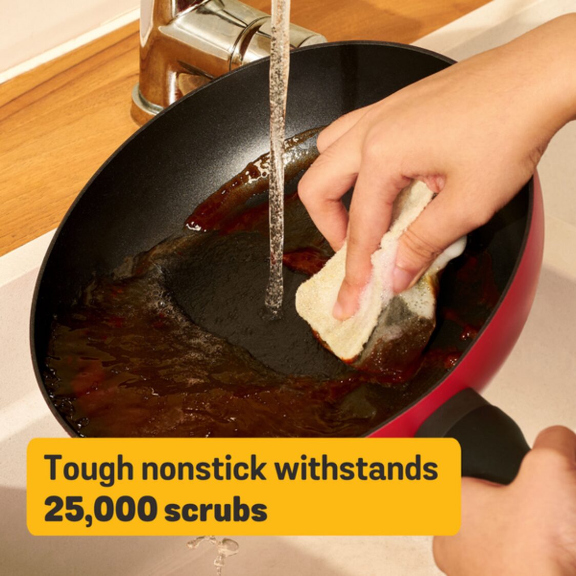 Meyer Bauhaus Nonstick Roma Red Open Frypan (Induction)