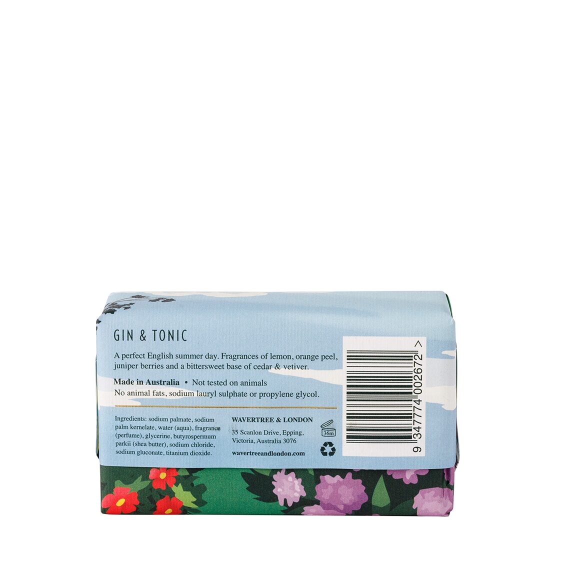 Wavertree & London Gin & Tonic Soap Bar 200g