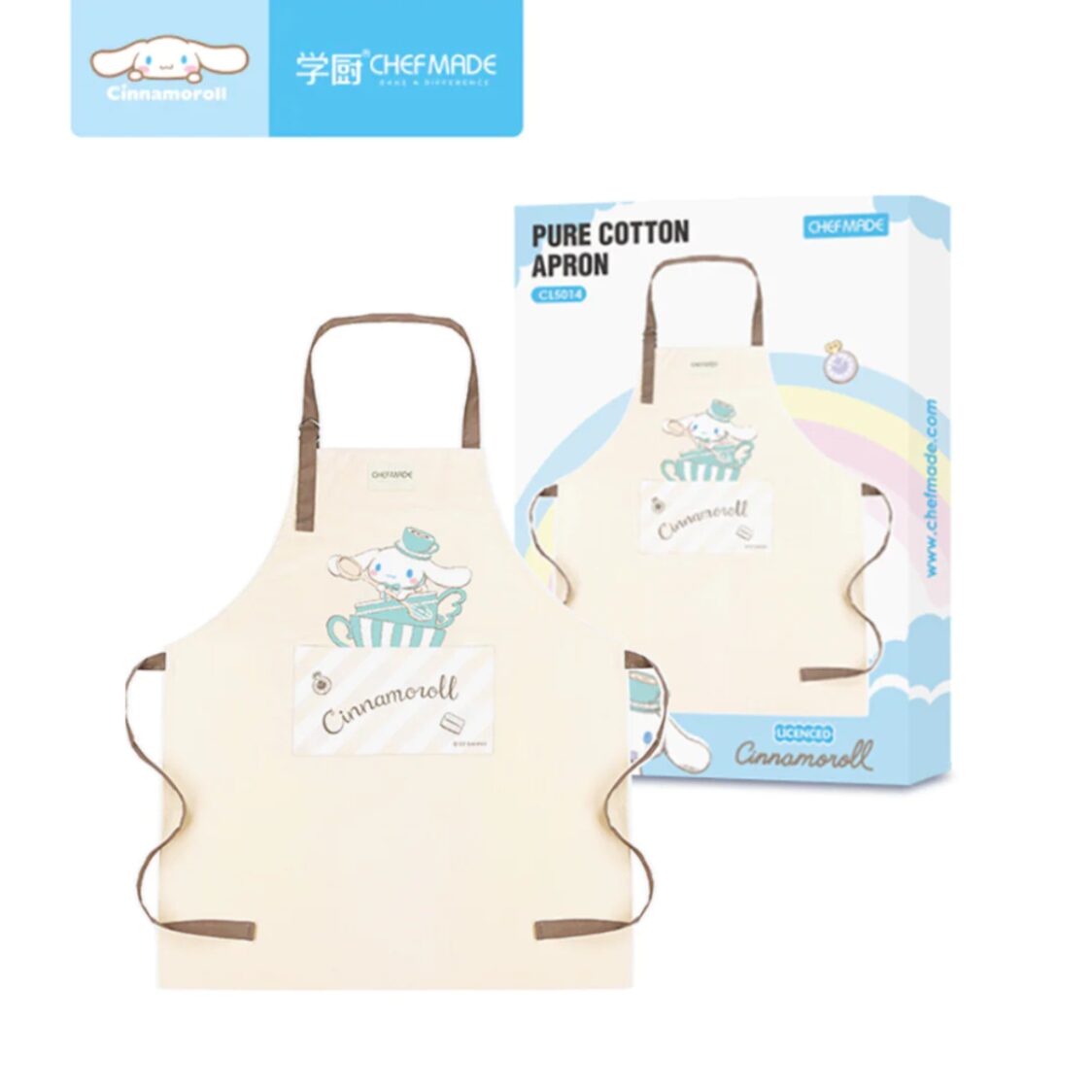 Chefmade Pure Cotton Apron L65xW75cm Cinnamoroll (1898cm-CL5014)