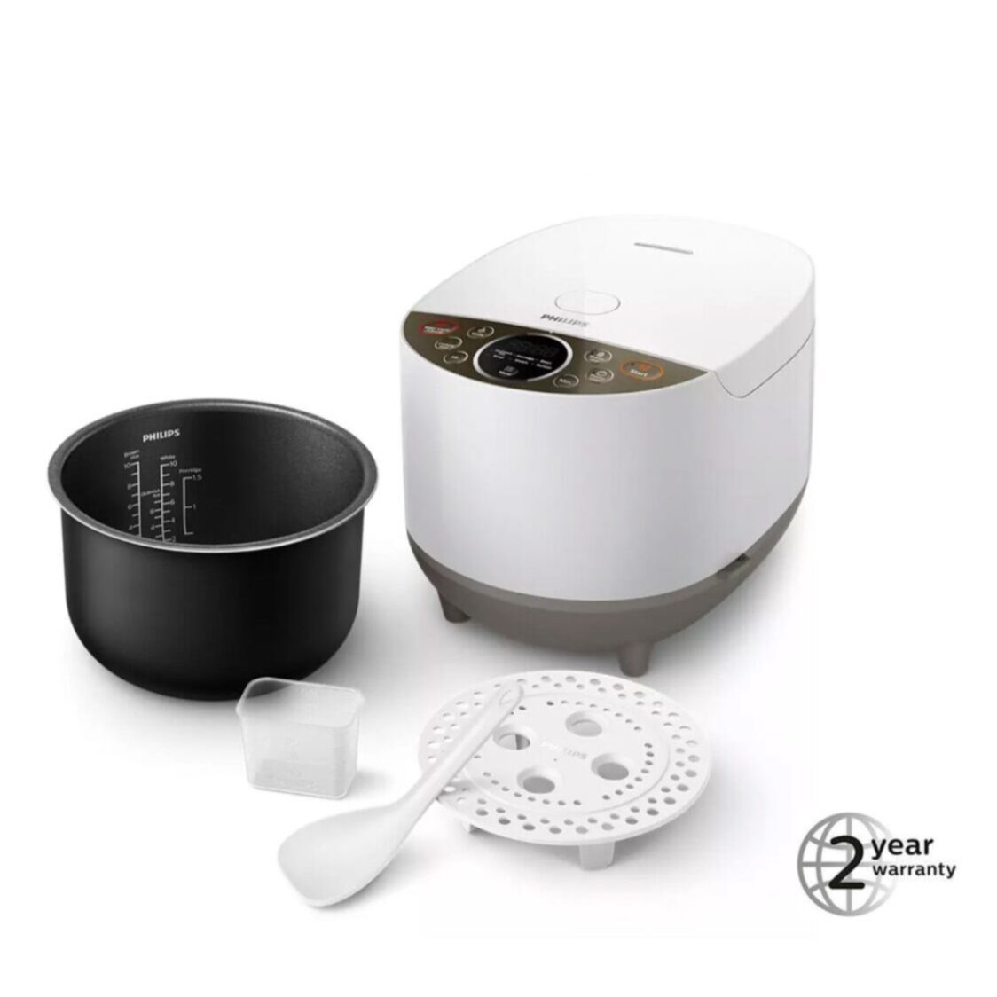 Philips Daily Collection Fuzzy Logic Rice Cooker 1.8L (HD4515/63)