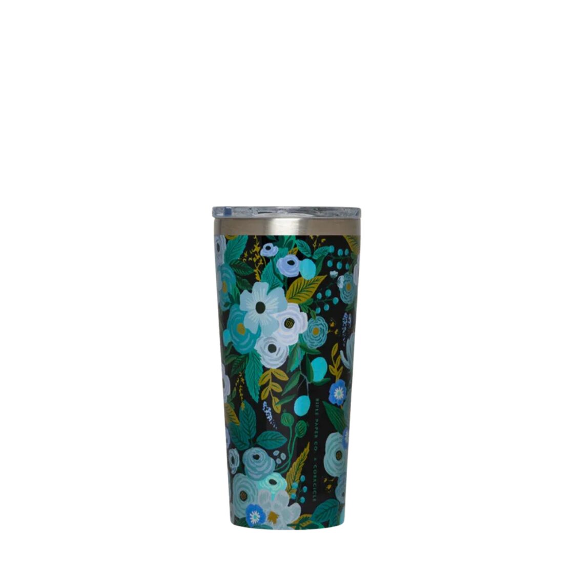 Corkcicle 16oz Tumbler Rifle Paper Series- Garden Party Blue