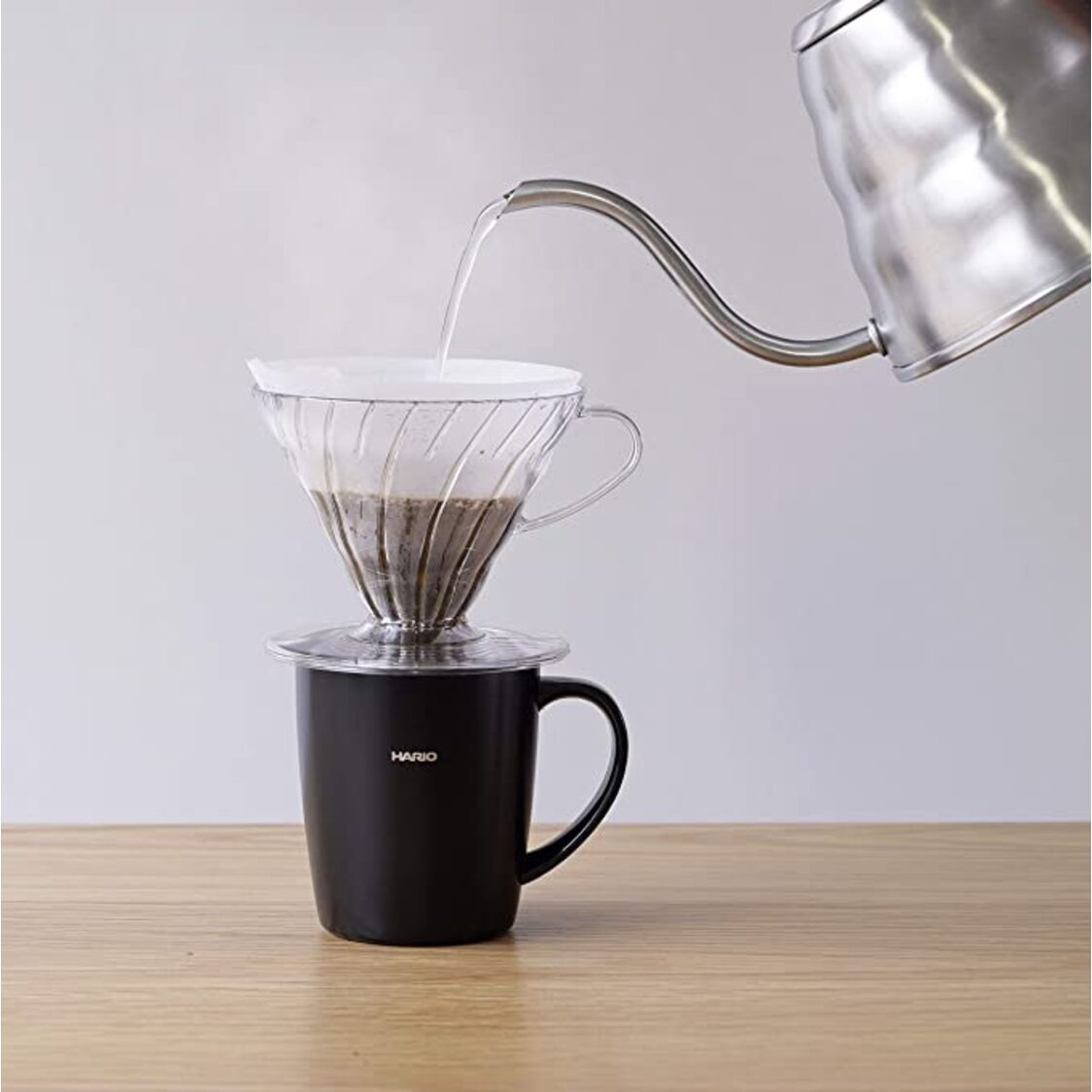 HARIO Heat Retention Mug with Lid 300ml - Black (SMF-300B)