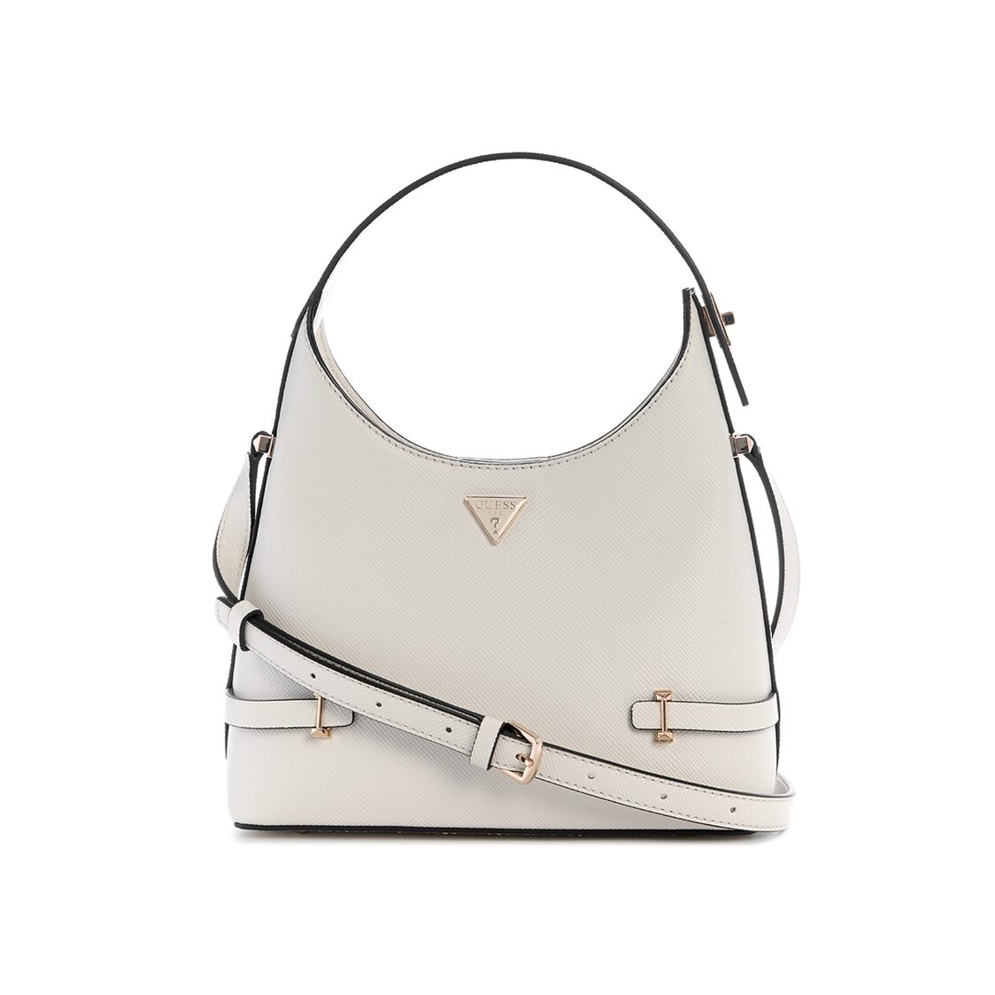 ROSALBA SMALL HOBO CROSSBODY,OFF WHITE