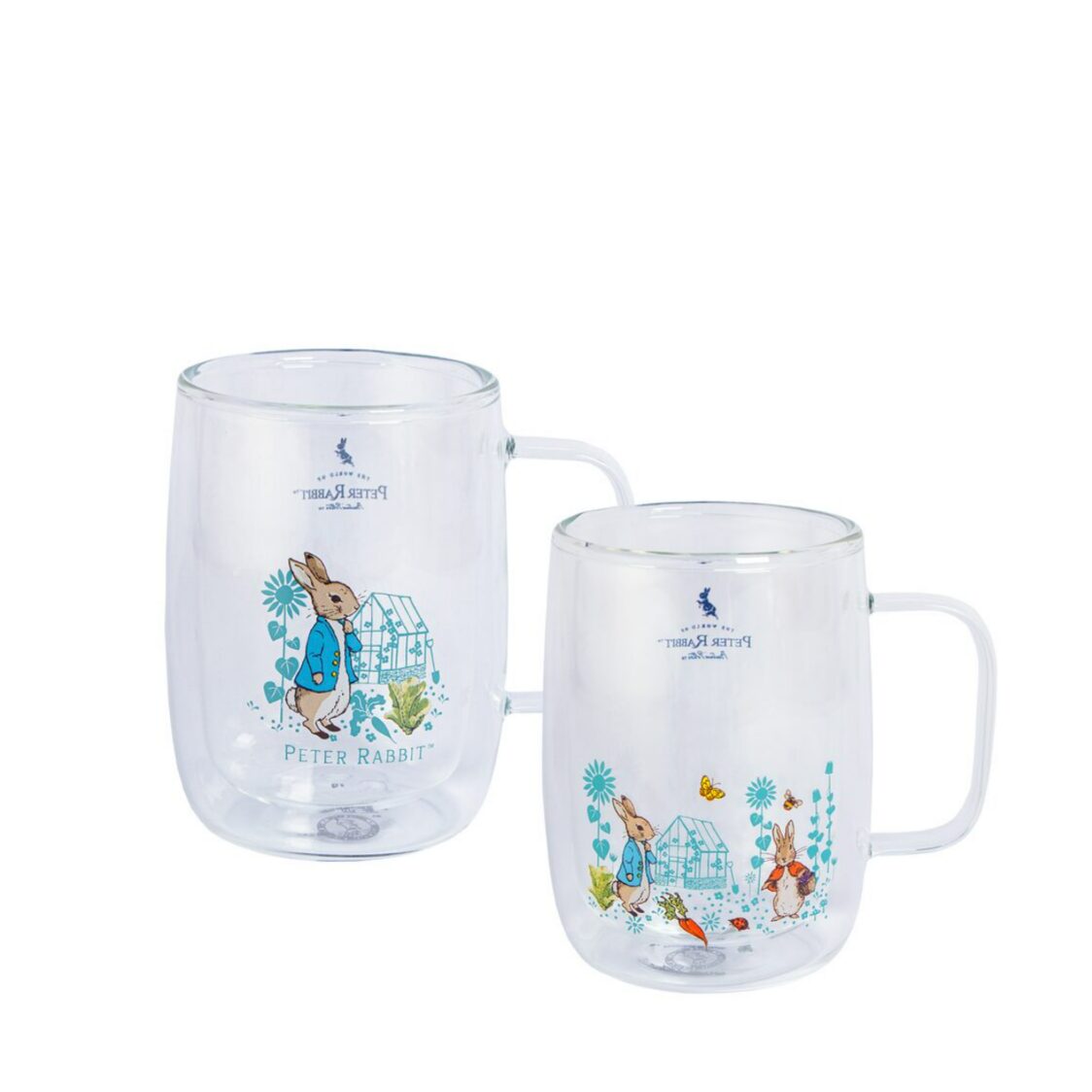 [Metro Exclusive] Pyrex Peter Rabbit 2pc Double Wall Glasses 345ml