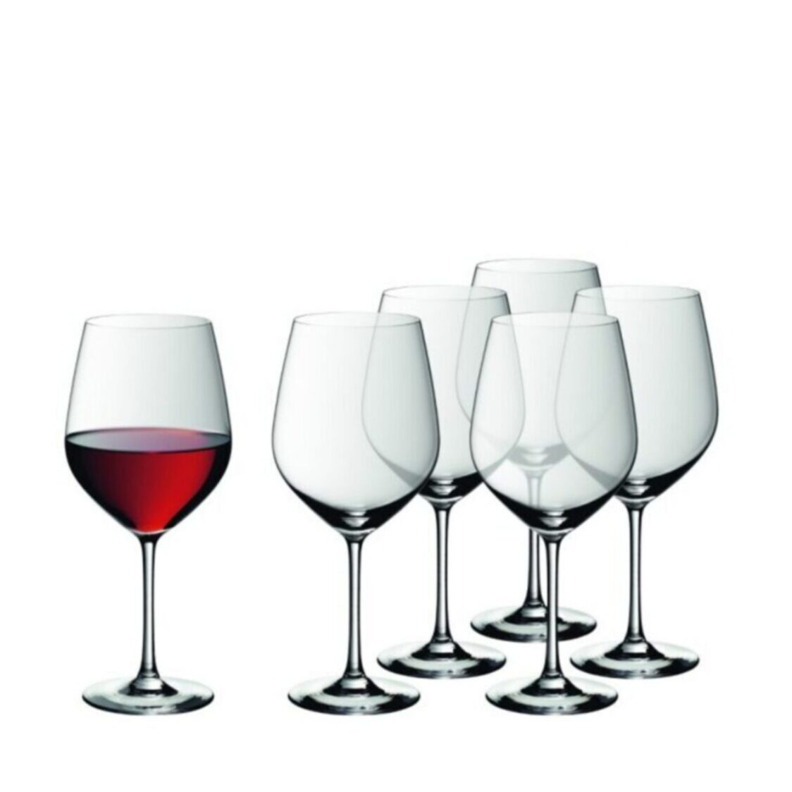 WMF Easyplus 6pc Burgundy Glass Set (09-1029-9990)