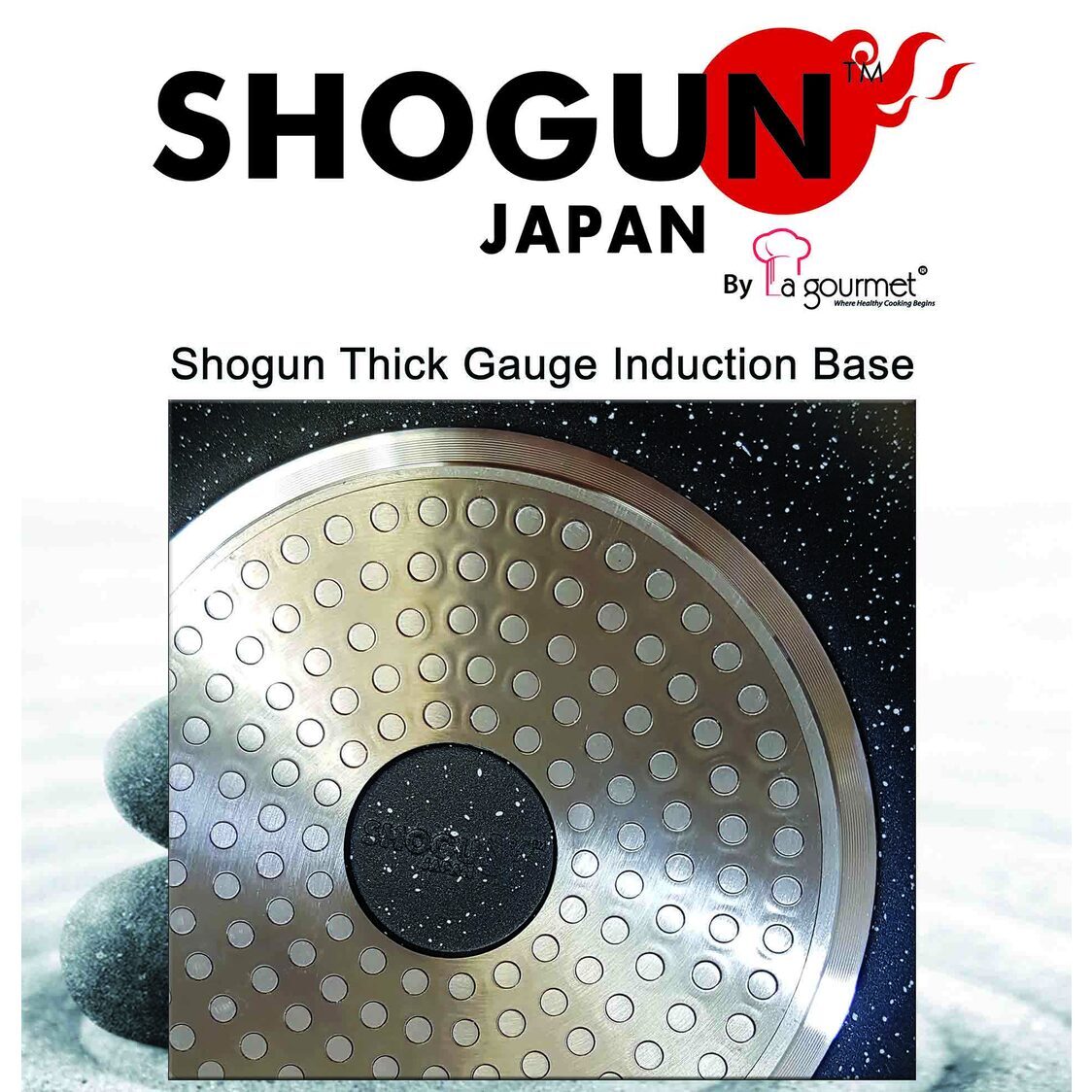 La Gourmet Shogun Senjo Marble Nonstick Deep Frypan With Induction LGSO344731