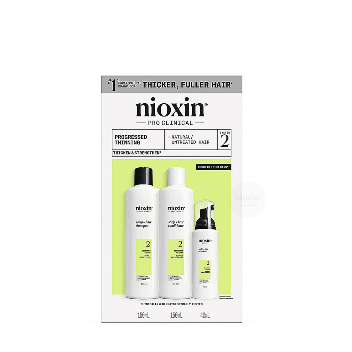 Nioxin System Kit 2 (Shampoo 150ml+Conditioner 150ml+Treatment 40ml)