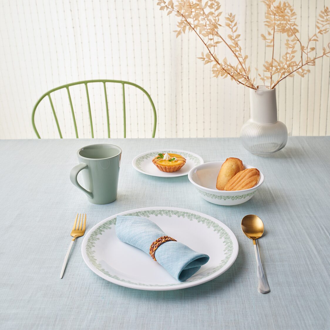 Corelle 16pc Dinner Set – Spring Blossom Mint