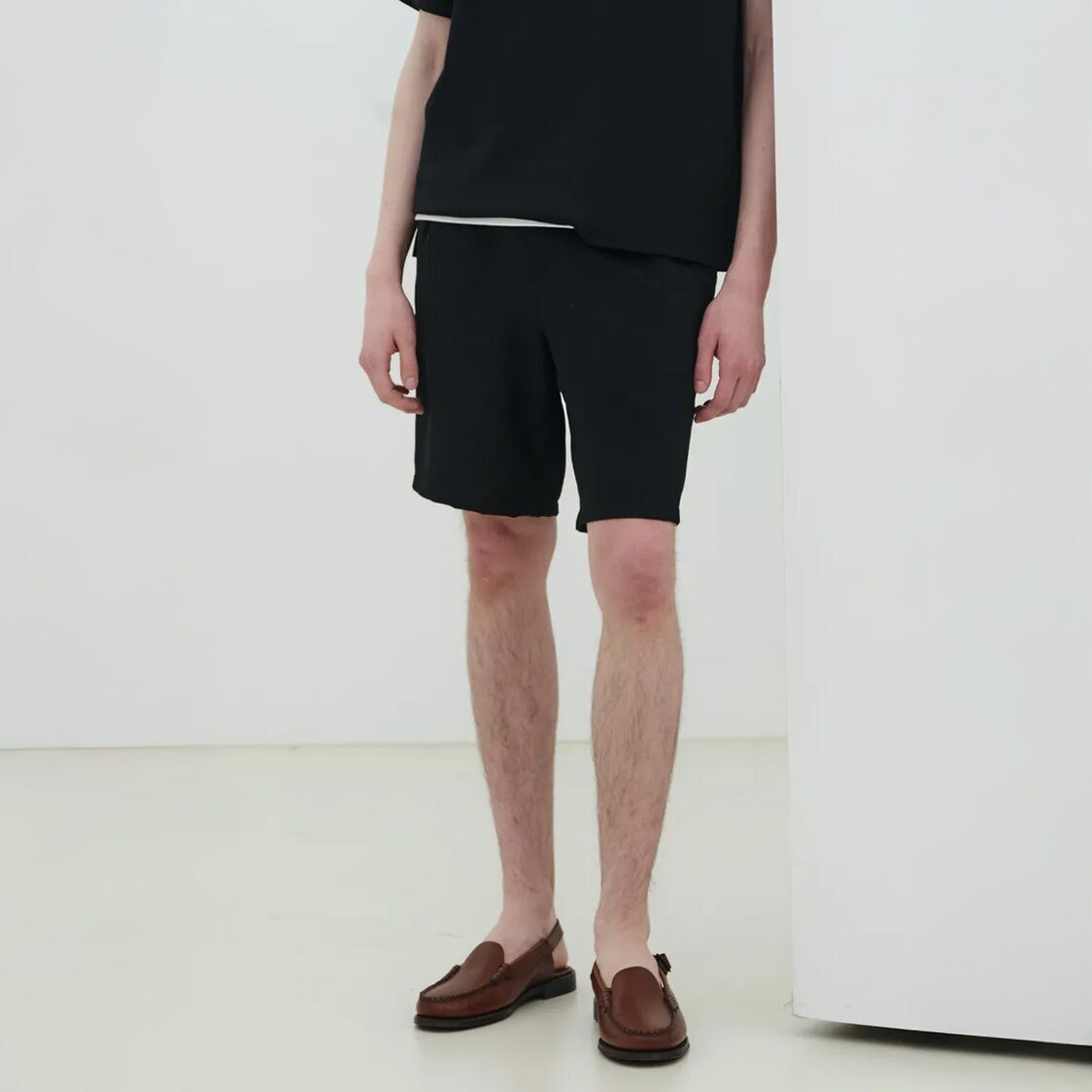 Mind Bridge Linen-Like Full Banding Half Pants D/Navy