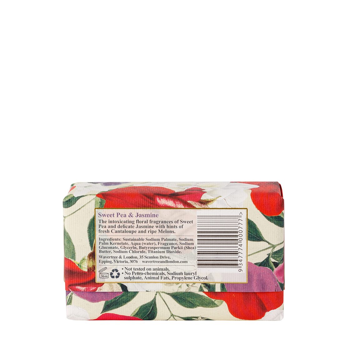 Wavertree & London Sweet Pea & Jasmine Soap Bar 200g
