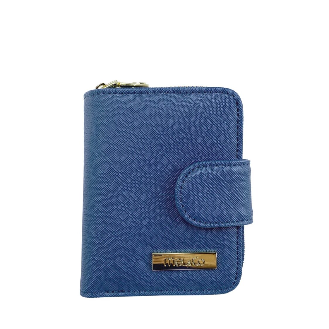Mel&Co Saffiano Leatherette Key Holder with Zipped Gusset