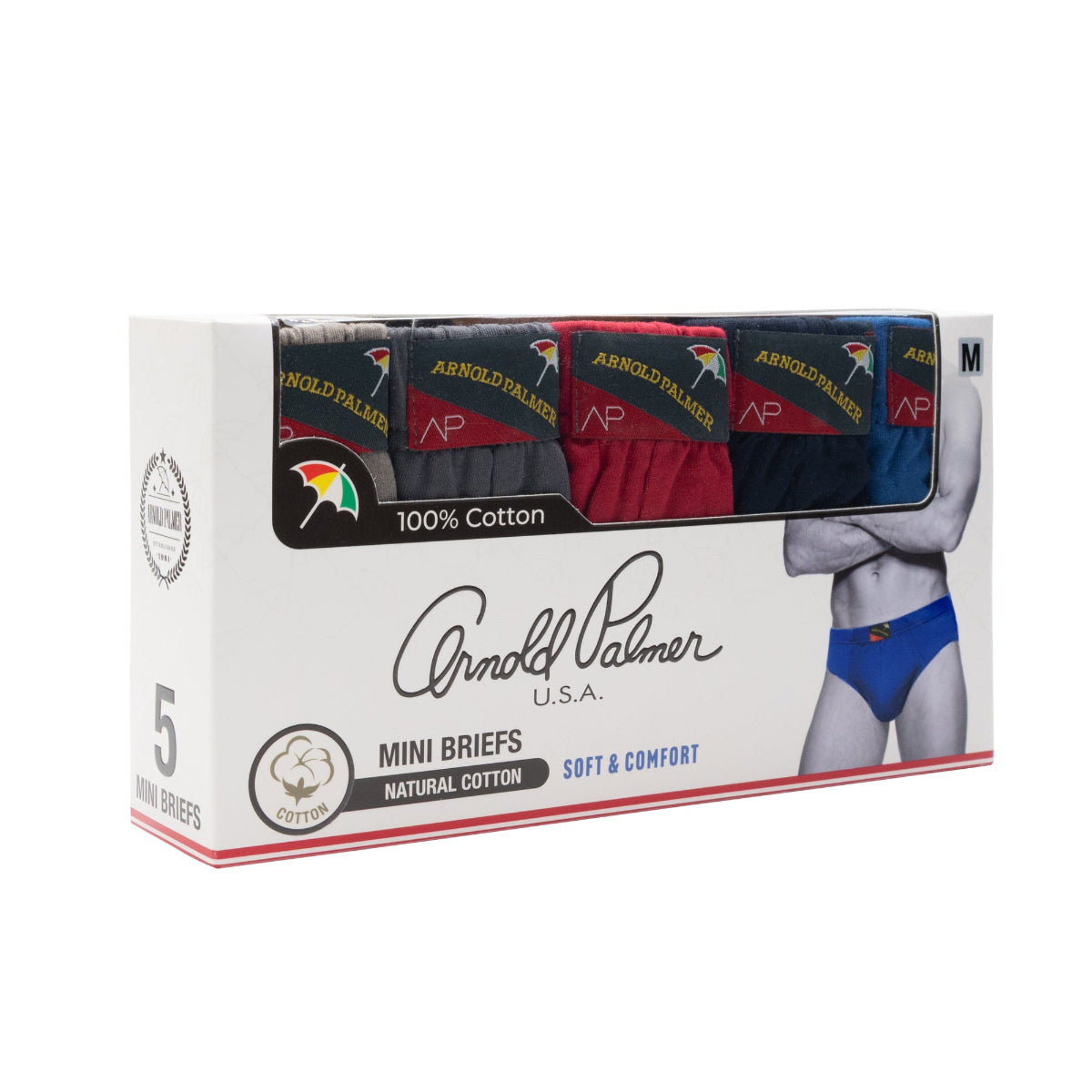 Arnold Palmer Mens 5-pc Pack Mini Briefs