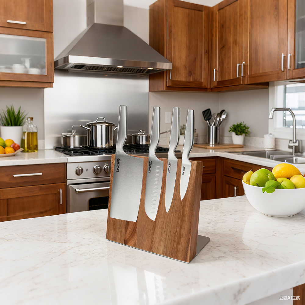 Liveon 4pcs Knife Set With Knife Block (0054360)