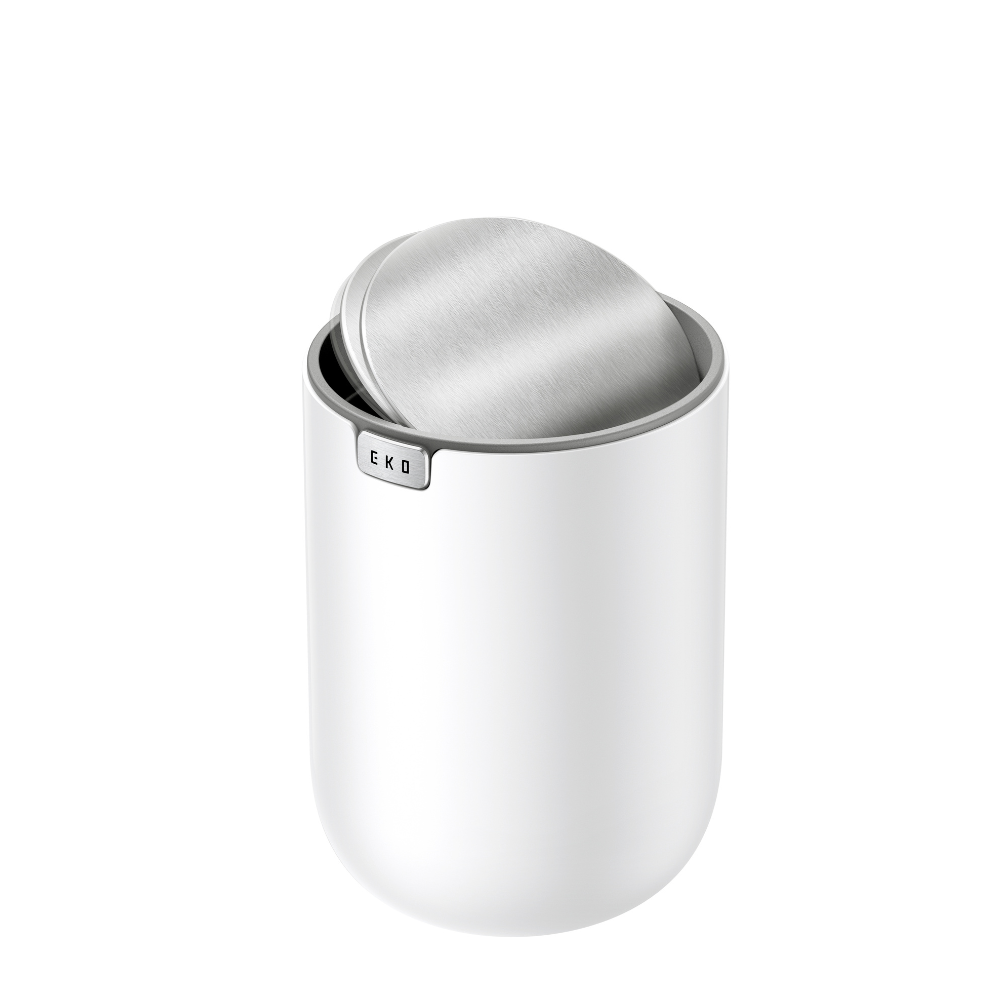 Eko 2.2L Table Top Trash Bin White (EK9206P-2.2L-WH)