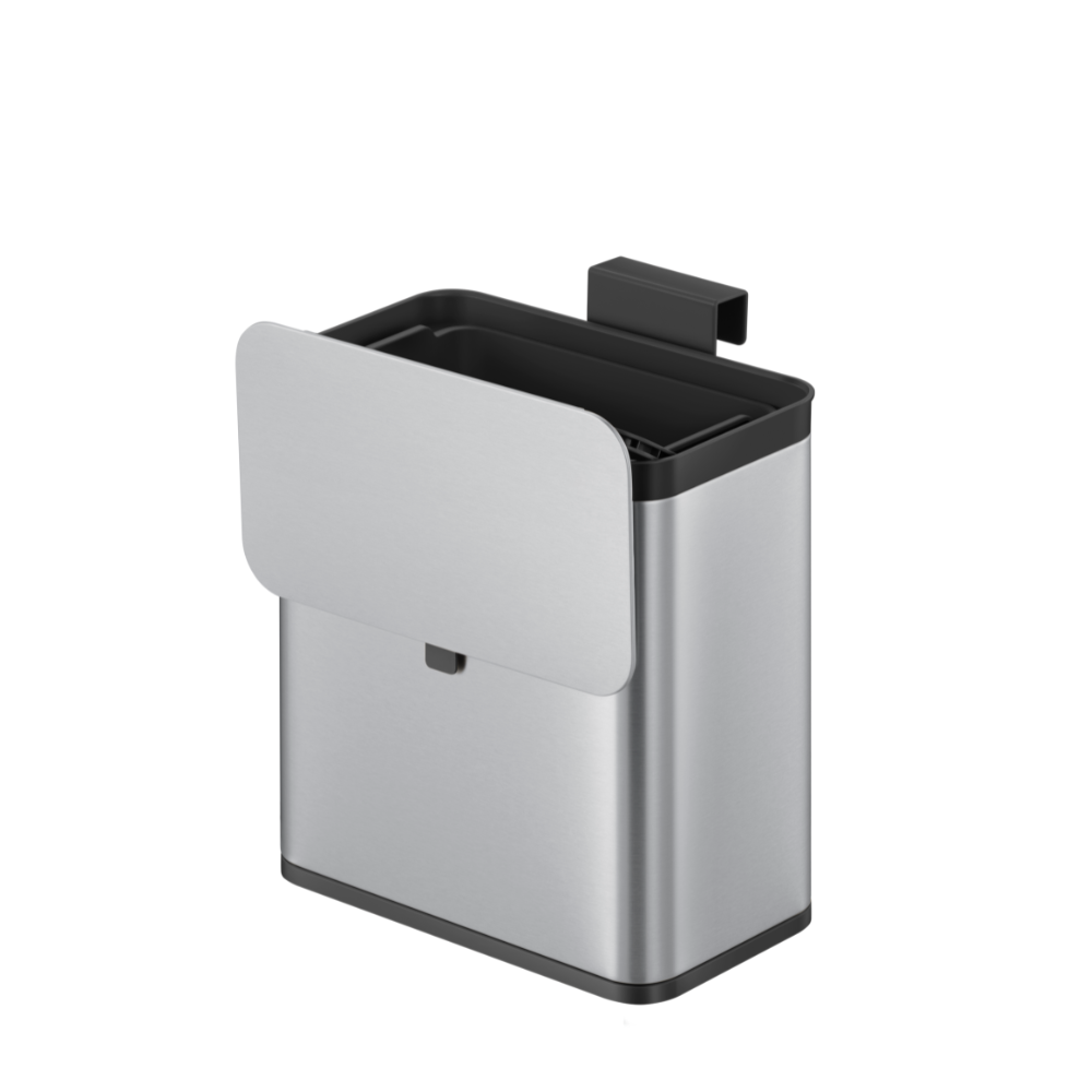 Eko 7L Stainless Steel Kitchen Bin With Pulled Lid (EK9008MMT-7L-BL)