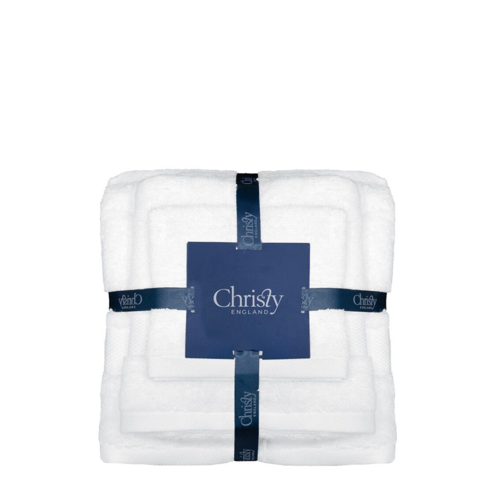 Christy 100% Combed Cotton 4pc (Face,Sports,Bath Towel & Terry Mat) Bundle Set