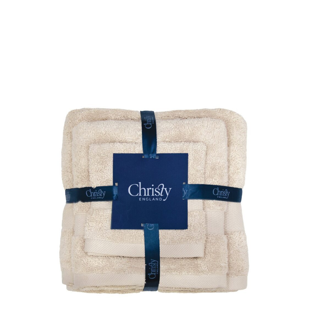 Christy 100% Combed Cotton 4pc (Face,Sports,Bath Towel & Terry Mat) Bundle Set
