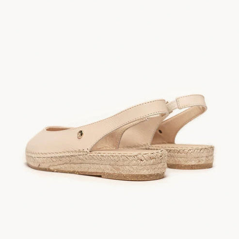 Alhamas Pointy Toe Camellia Slingback Platform Espadrille