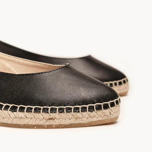 Alhamas Pointy Toe Camellia Slingback Platform Espadrille