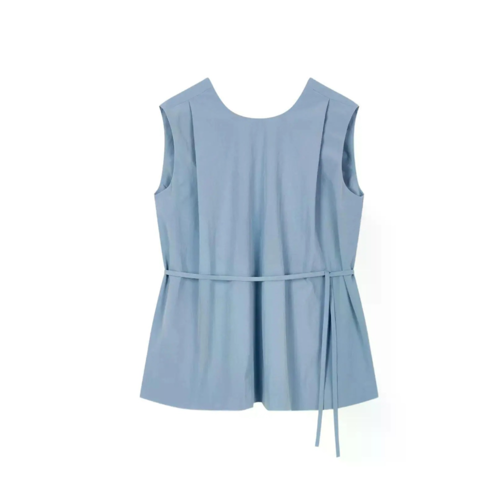 Studio Tomboy Twisted Blouse - Dark Blue