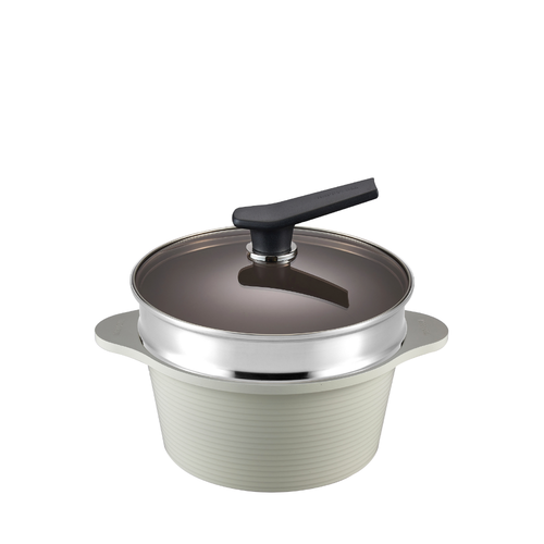 Happycall Onde IH 24cm High Stock Pot + S/Steel Steamer Set (4003-1233 & 3800-1002)