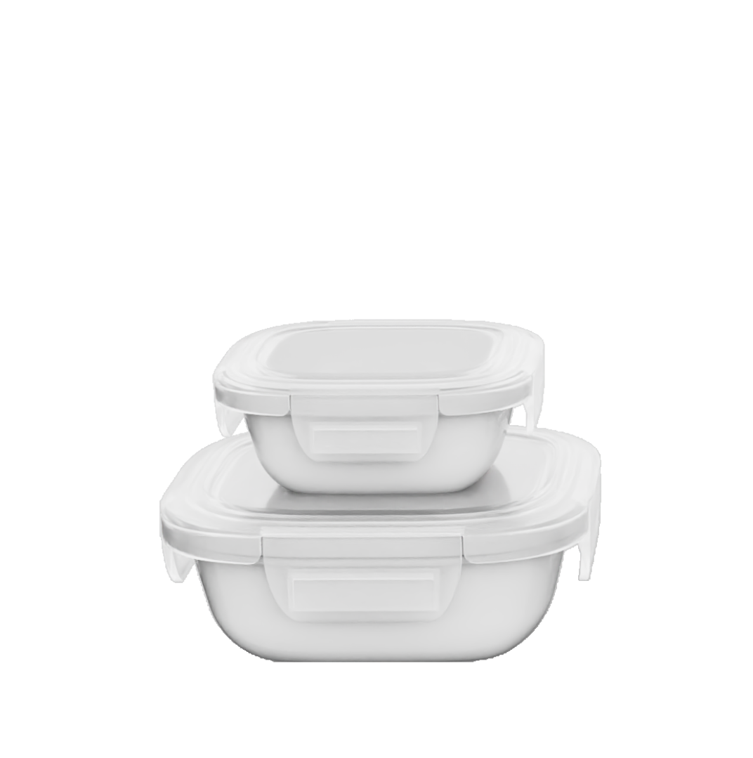 Corelle Coordinates Milkglass Storage Square 2pc Set