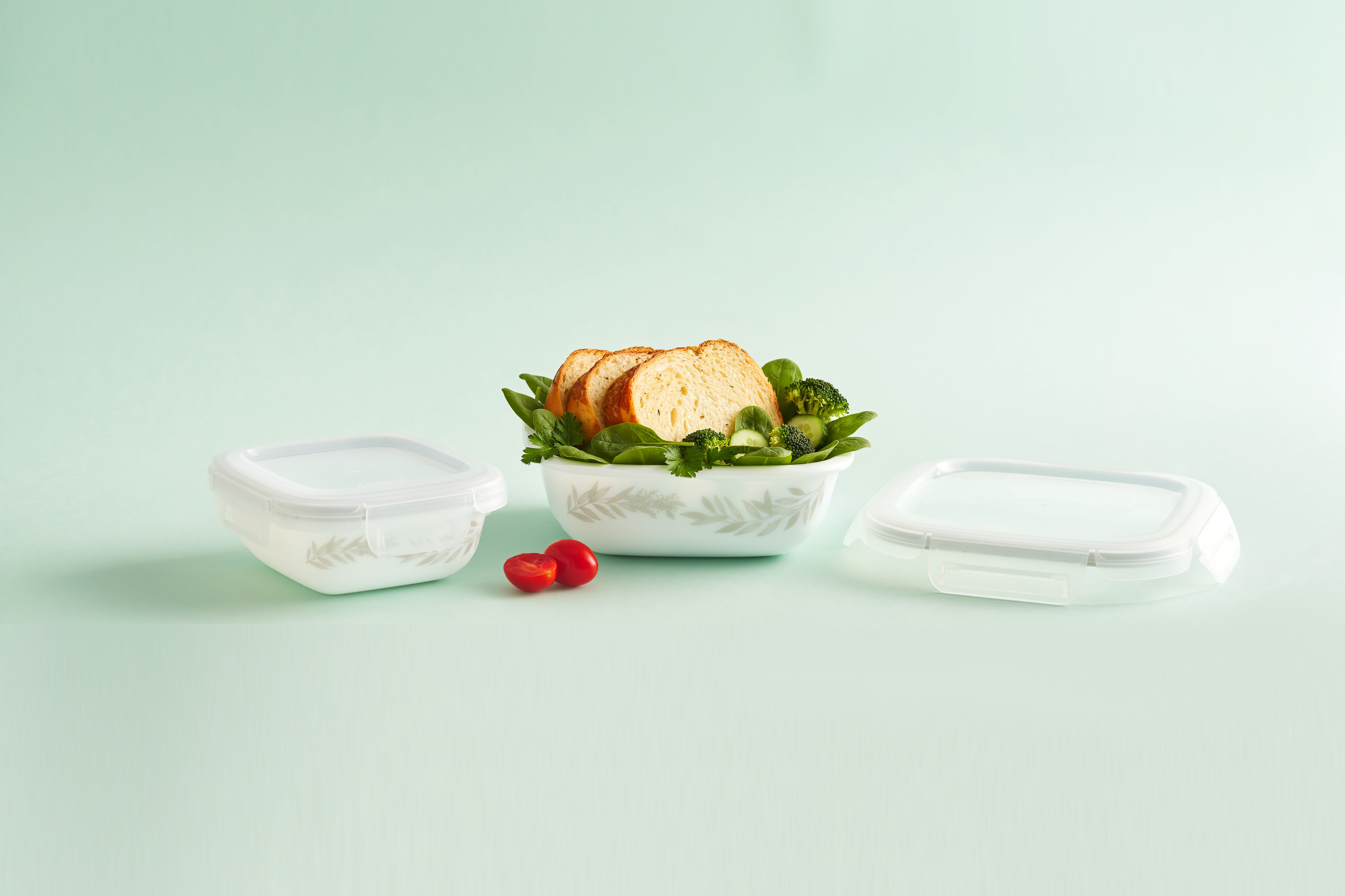 Corelle Coordinates Milkglass Storage Square 2pc Set