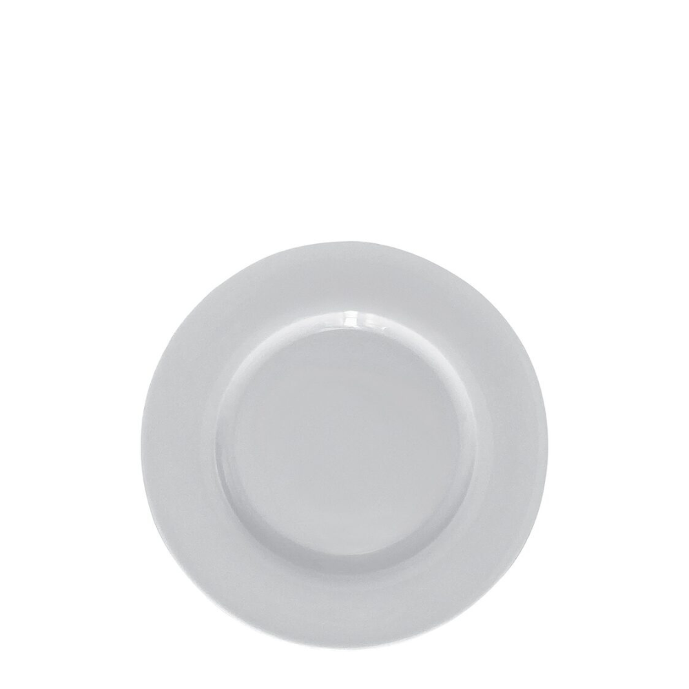 Soirée By Charles Millen-Weiss-05 Coupe White 8.25" Rimmed Dessert Plate