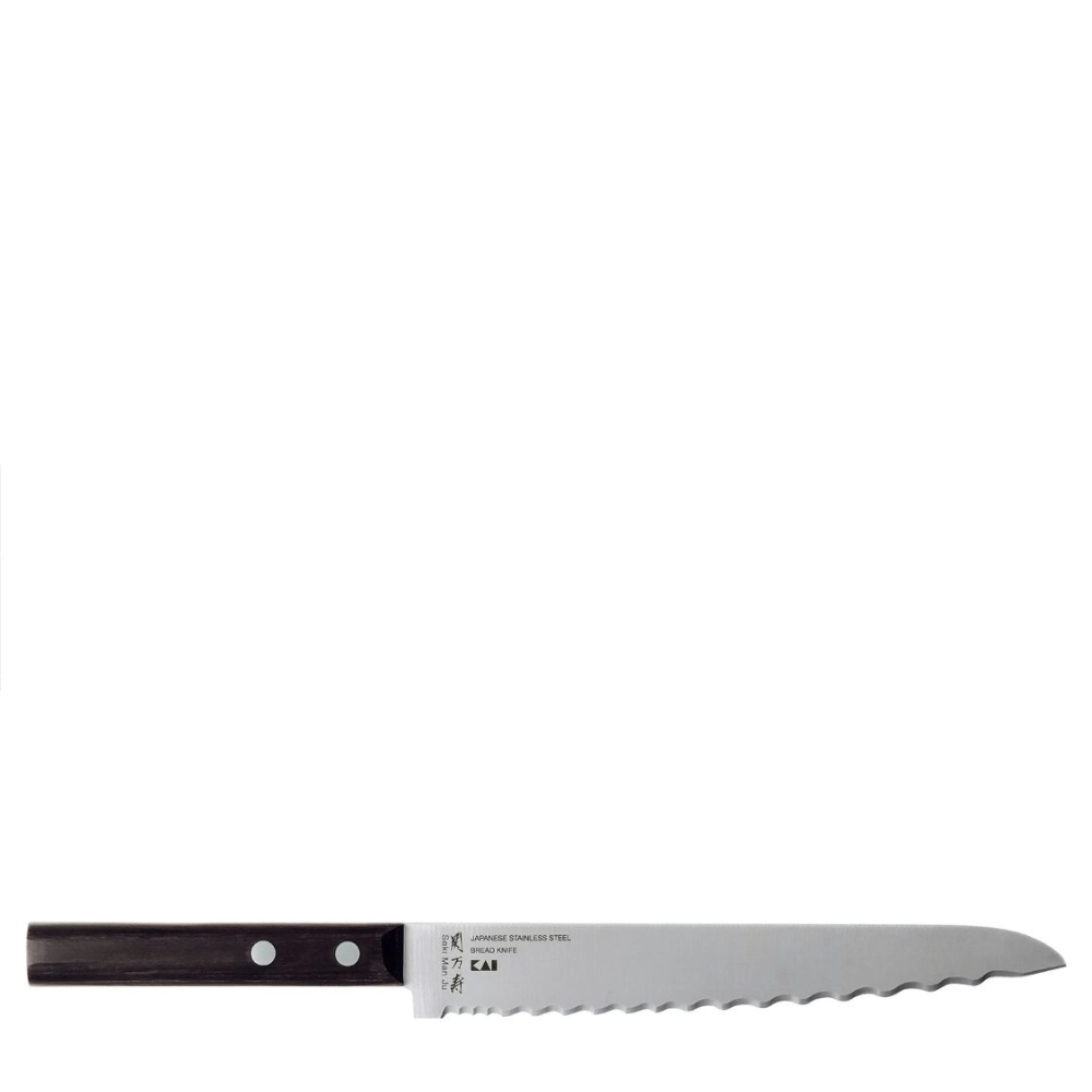 Kai Seki Manju Wooden Handle Bread Knife - 19 cm (BE-0552)
