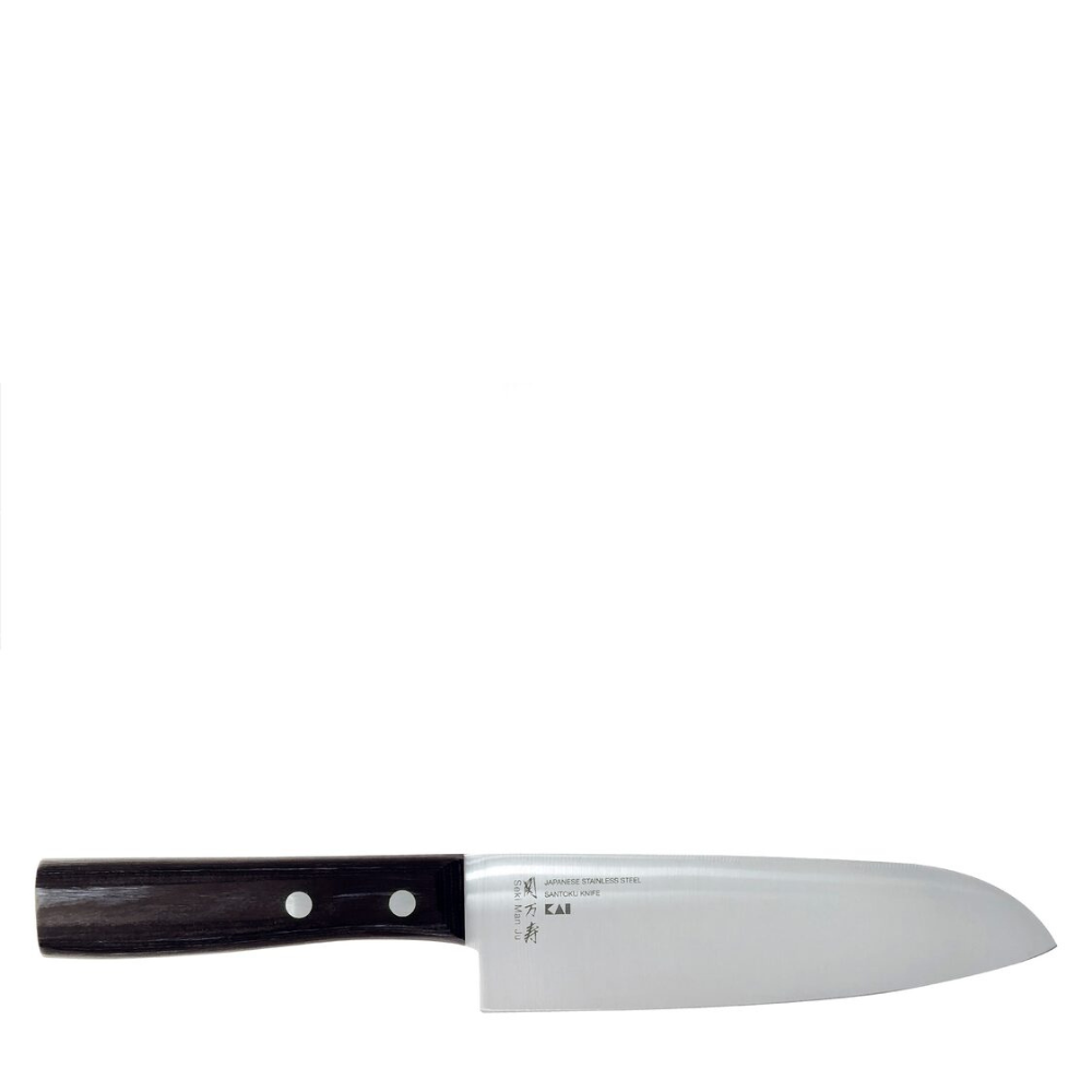 Kai Seki Manju Wooden Handle Santoku Knife - 17.5 cm (BE-0551)