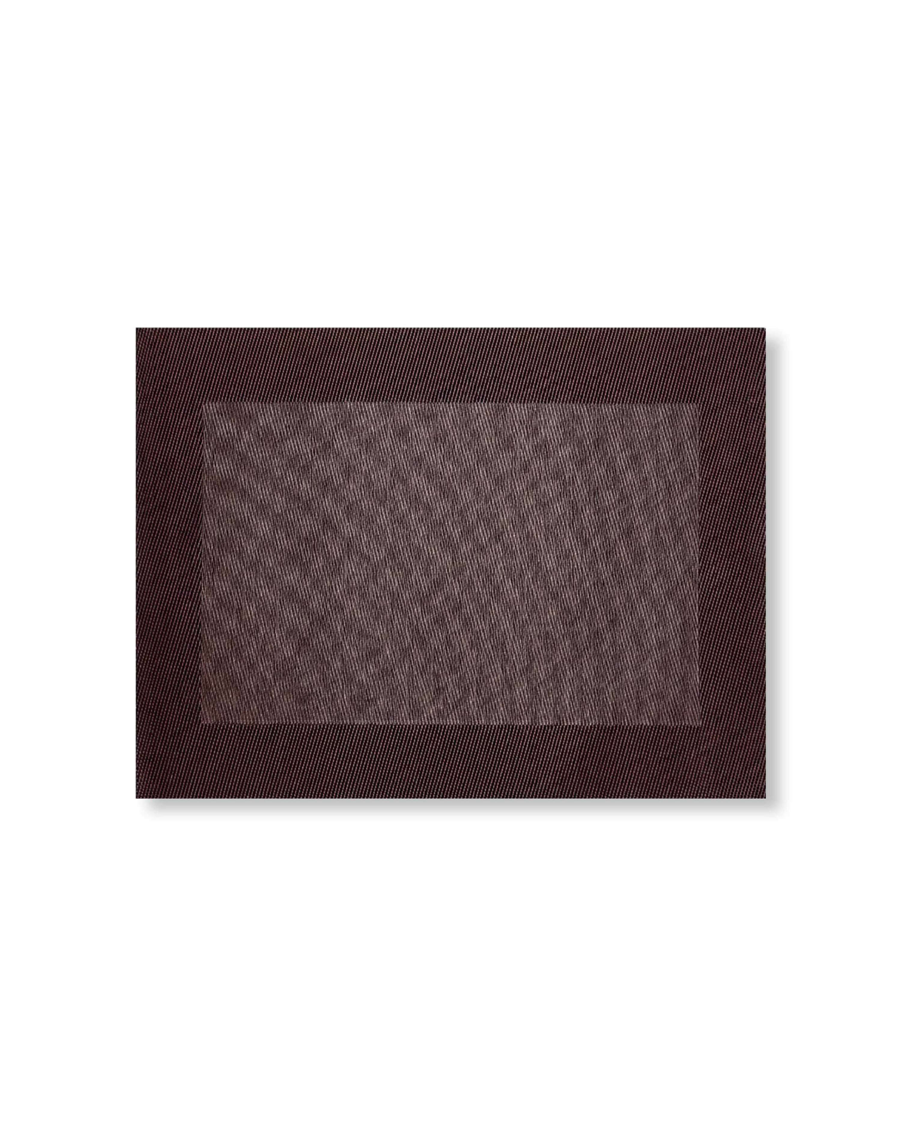 Rapee Border Woven Texilene Placemat – Tone on Tone Border Design – 35 x 47 cm – Chocolate
