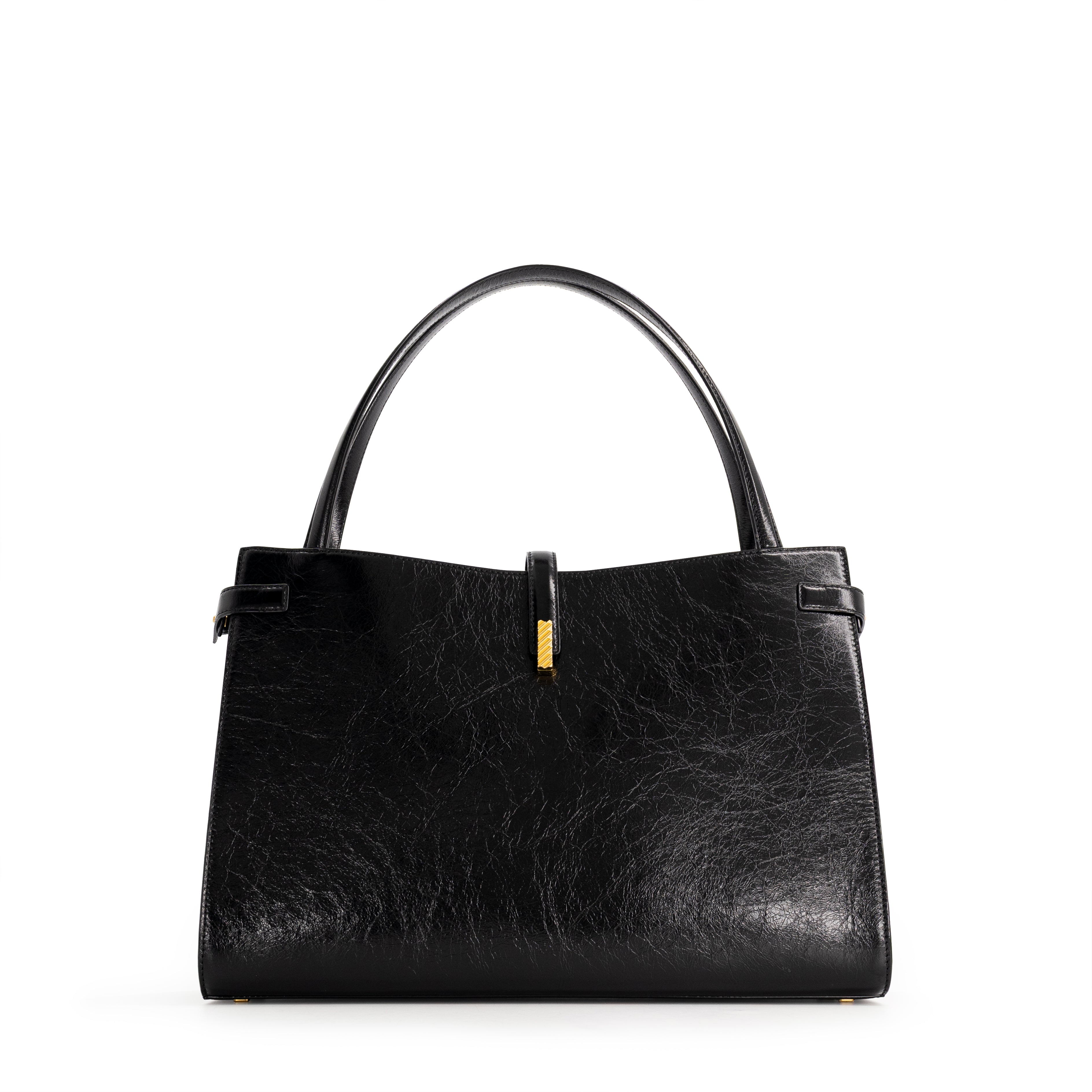 Mlouye Isla Tote Leather Crinkled Black
