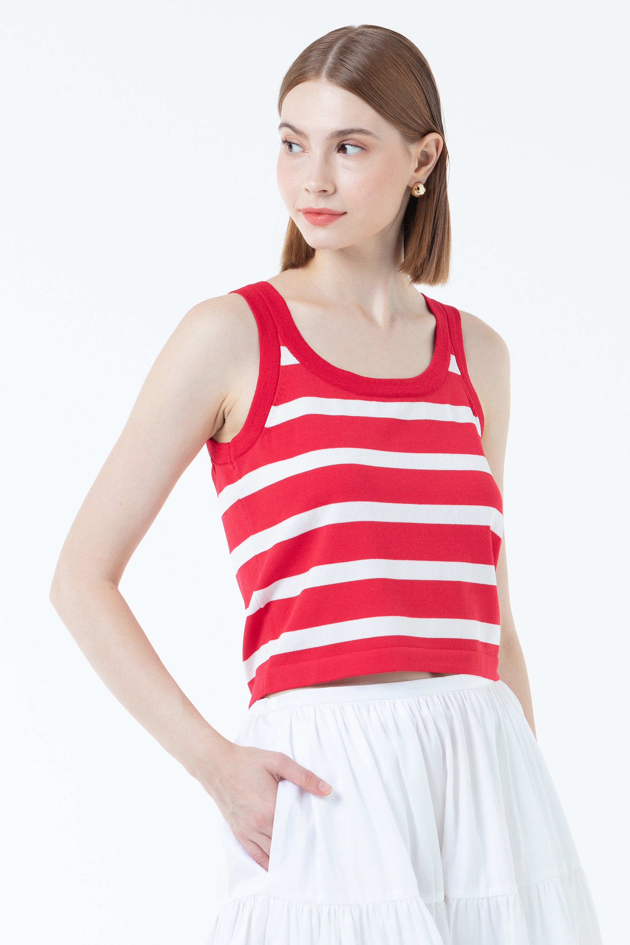 K/Woods Coastline Striped Tank
