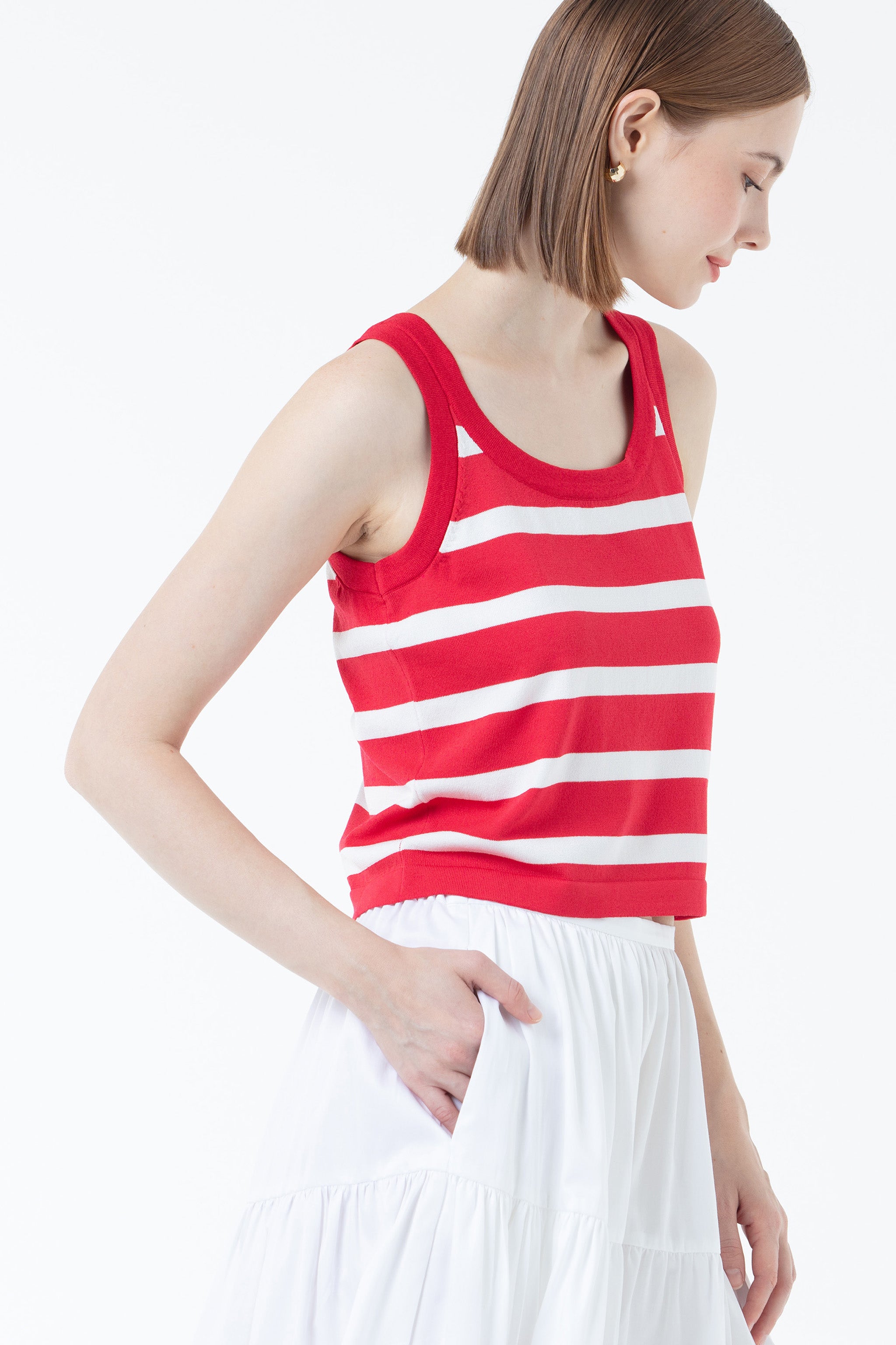 K/Woods Coastline Striped Tank