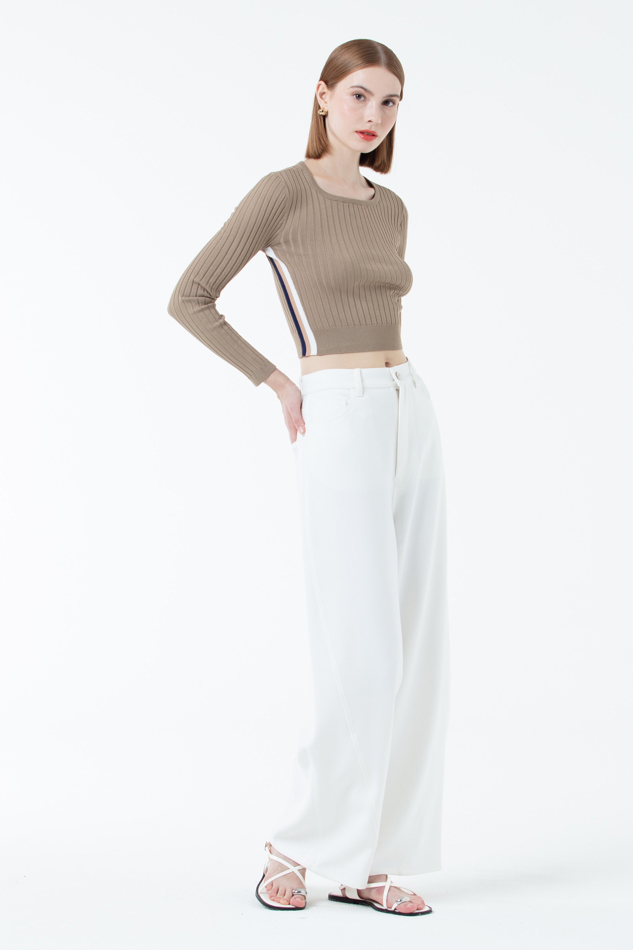 K/Woods Ribbed Cropped Sweater