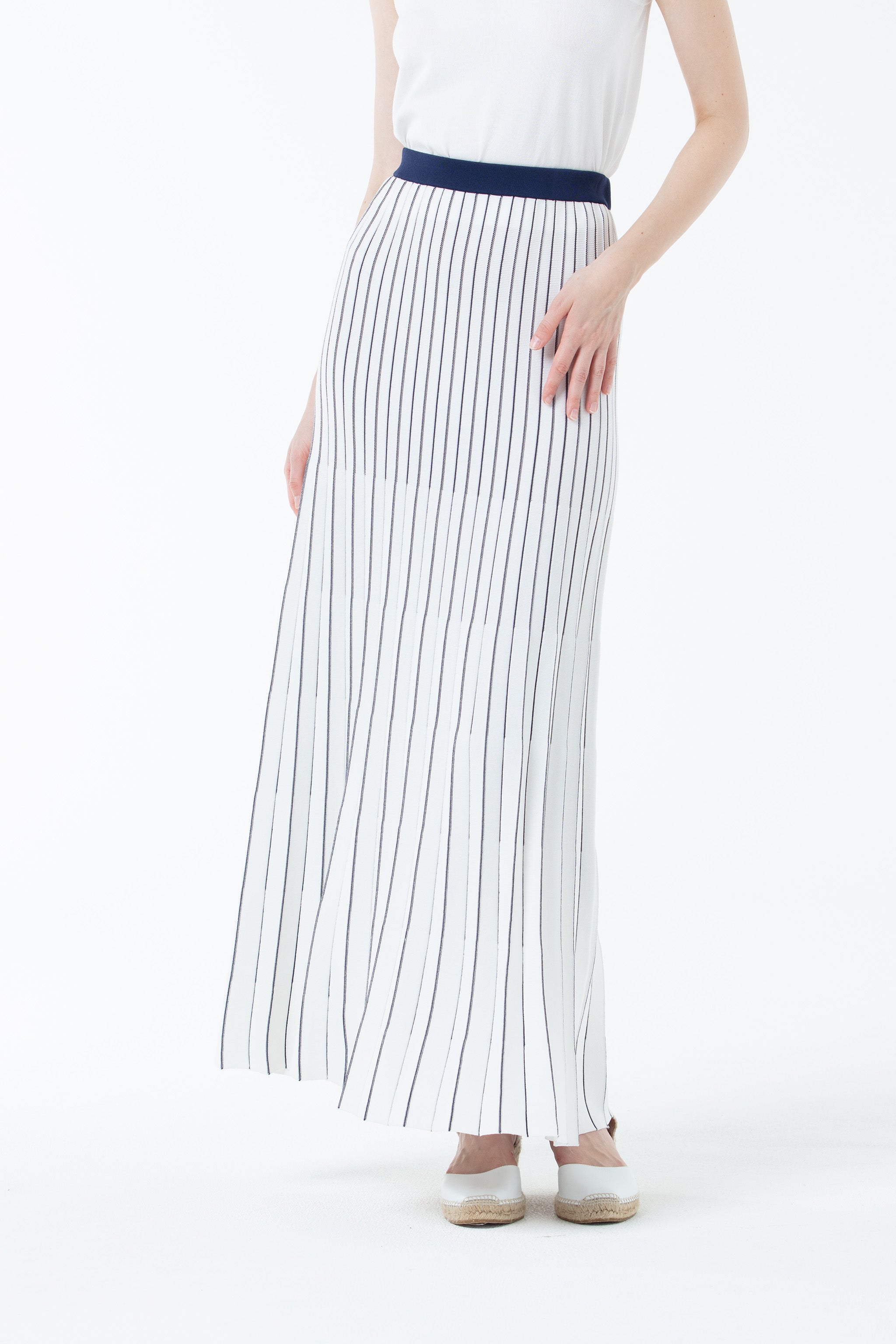 K/Woods Ocean Wave Pleated Skirt