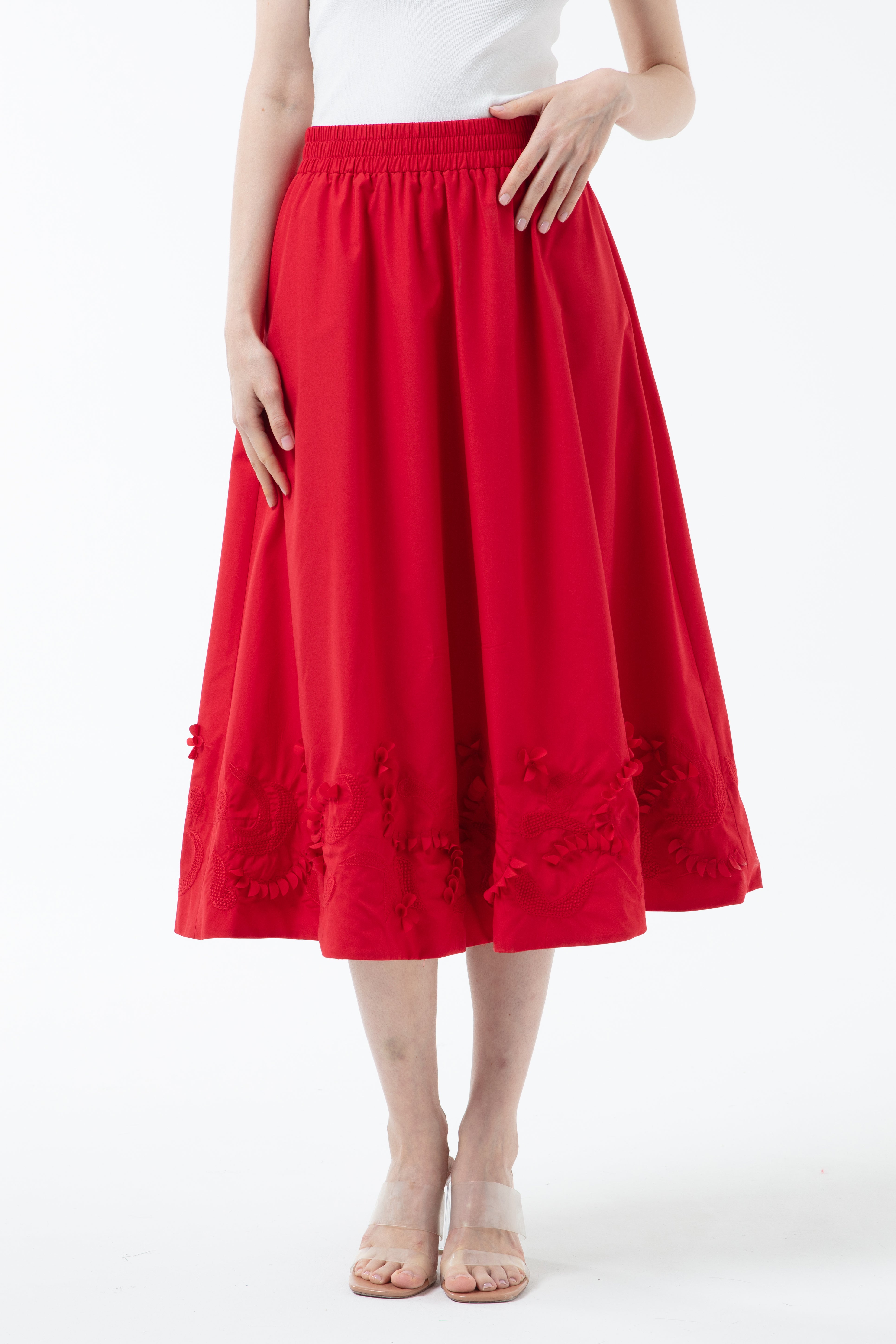 K/Woods Scarlet Blossom Skirt
