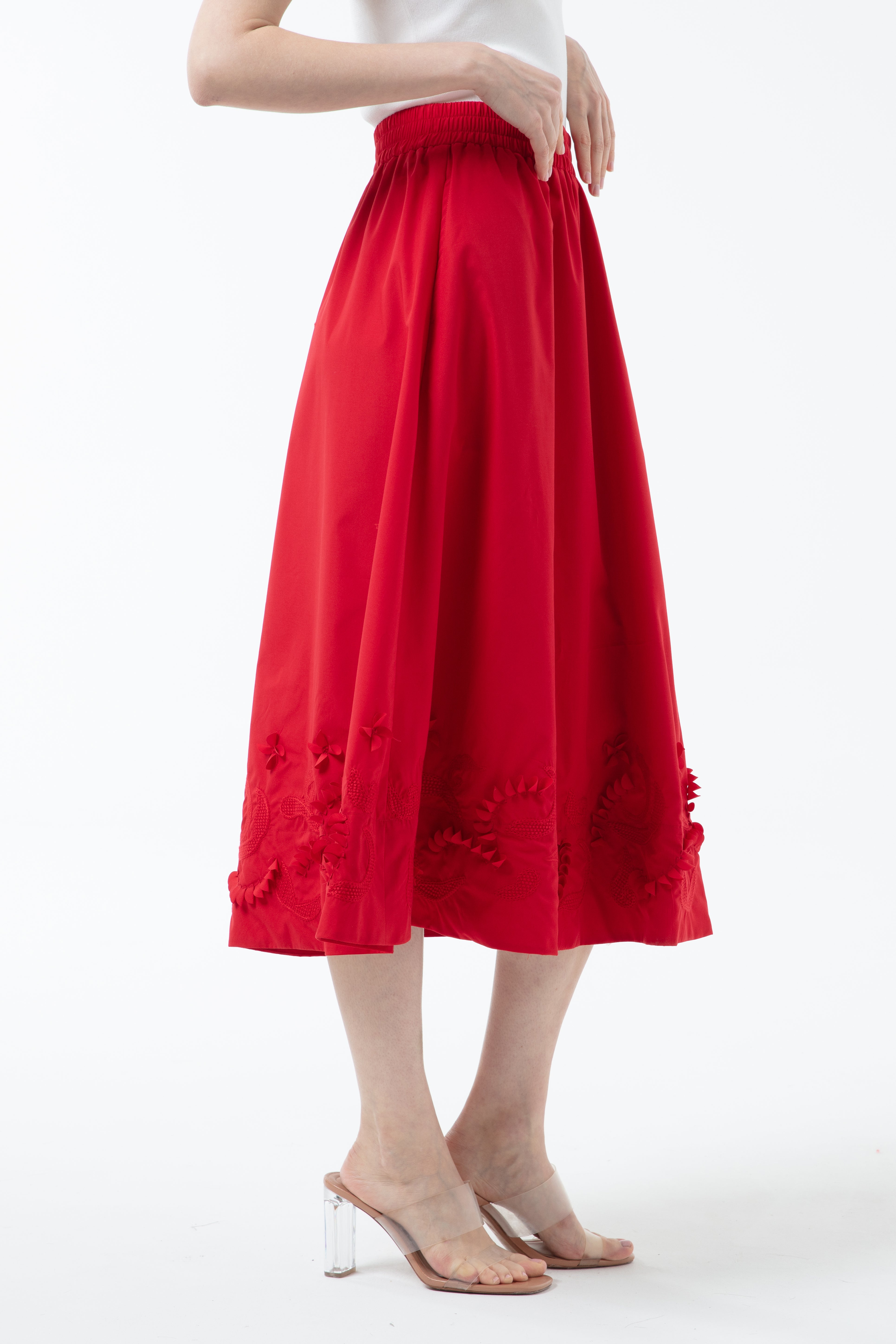 K/Woods Scarlet Blossom Skirt