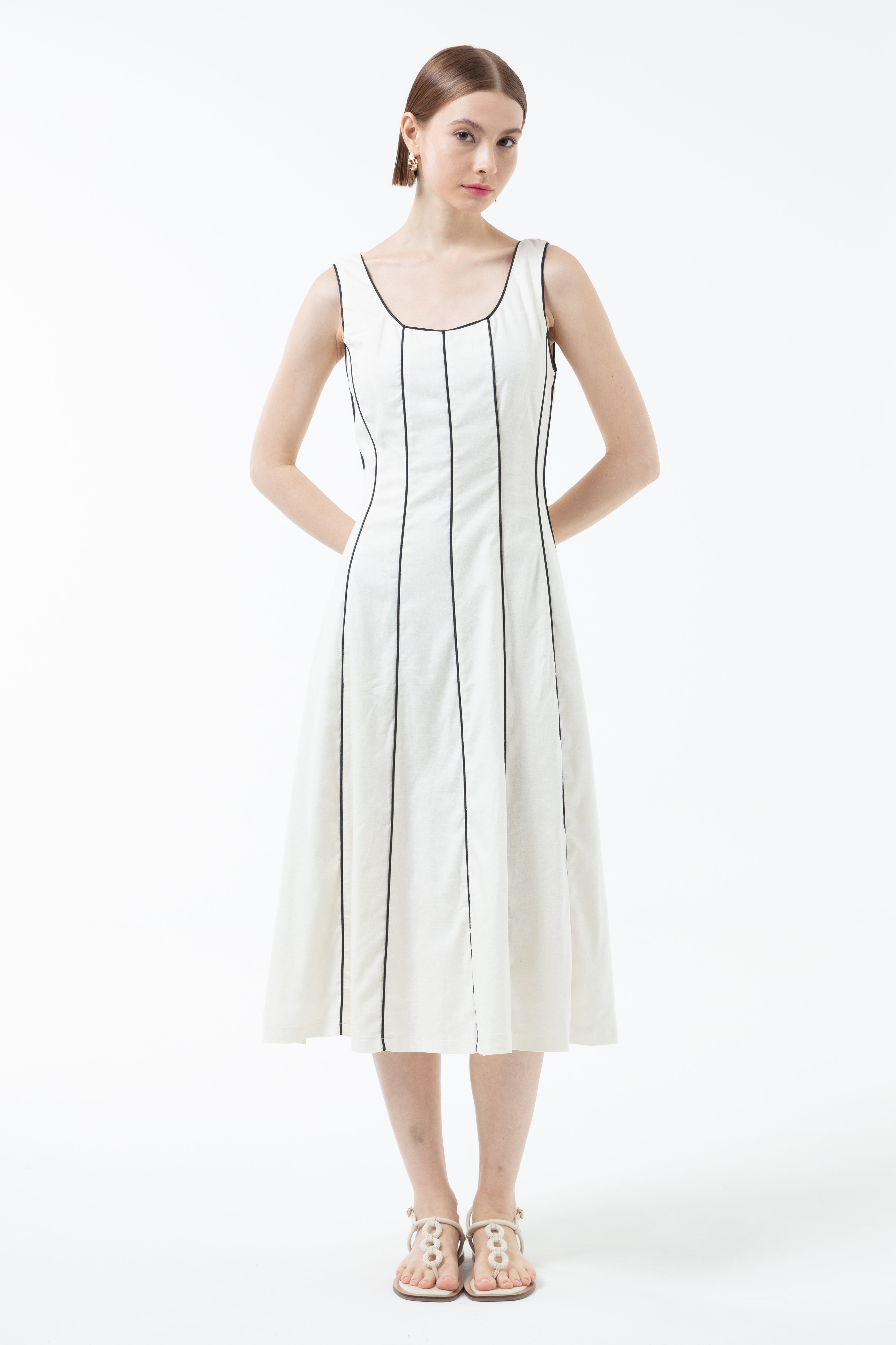 K/Woods Boundline Panel Midi Dress