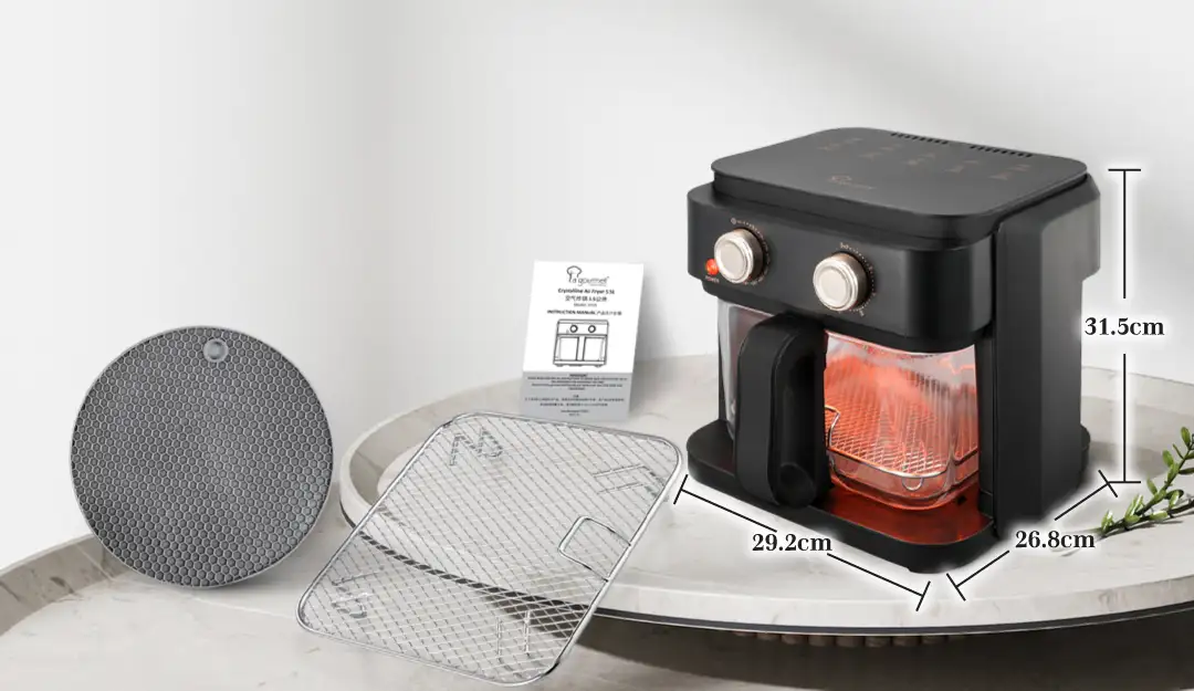 La Gourmet Crystalline 5.5L Large Healthy Air Fryer