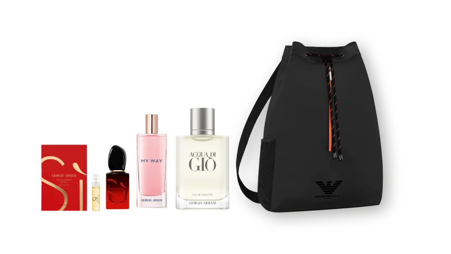 Receive 5-pc gift including full sized perfume with $280 nett spend on Giorgio Armani for HER Fragrance (Gift with Purchase)