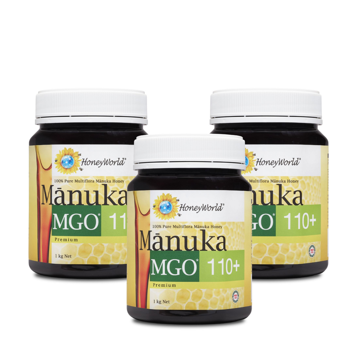 Honeyworld Manuka Honey MGO110+ 1kg (3 Bottles)