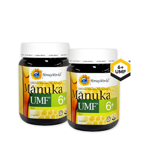 HoneyWorld Raw Manuka UMF™ 6+ 1kg (2 Bottles)
